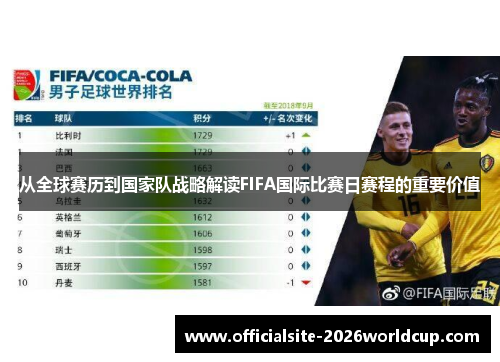 从全球赛历到国家队战略解读FIFA国际比赛日赛程的重要价值